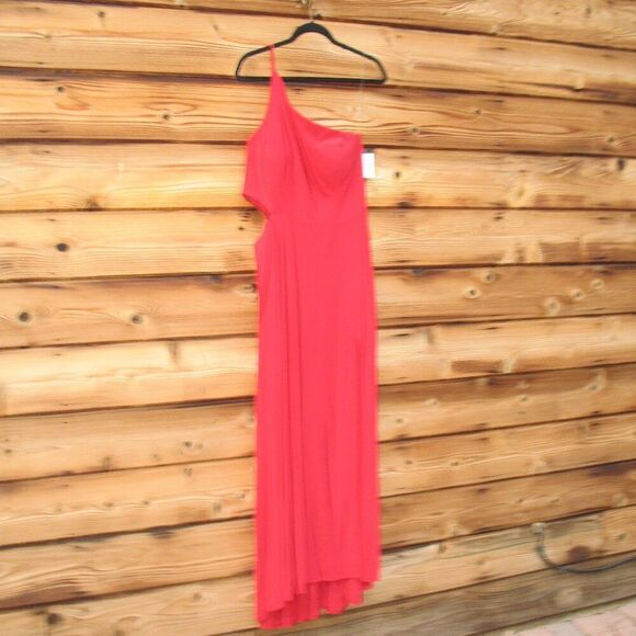 Jump Apparel Juniors One Shoulder Jersey Gown with Cutout - Picture 3 of 9